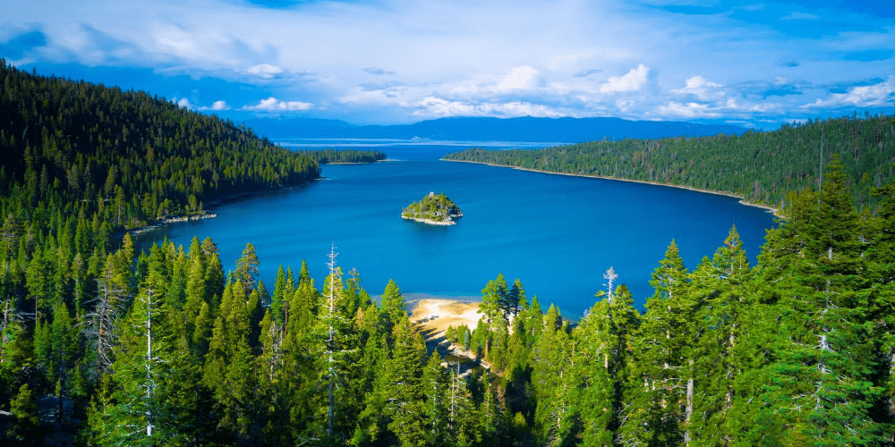 Lake Tahoe bird eye view