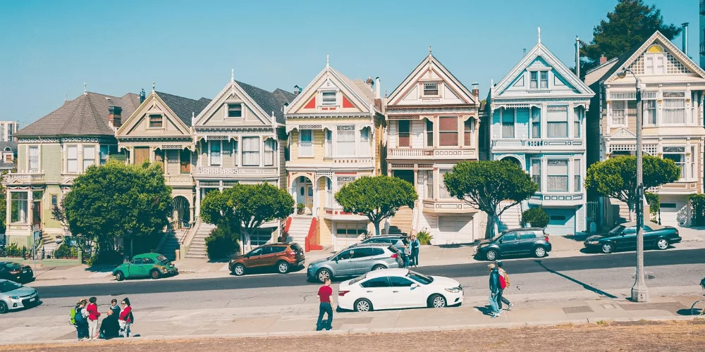 painted ladies houses at Alamo square