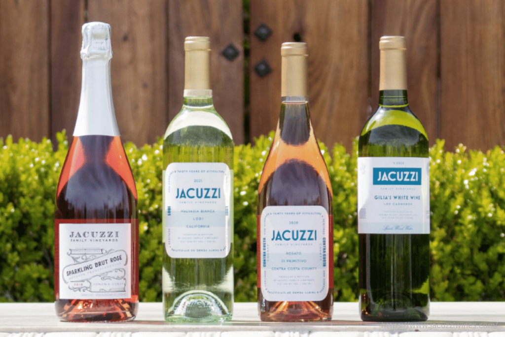 4 bottles of wine from Jacuzzi winery