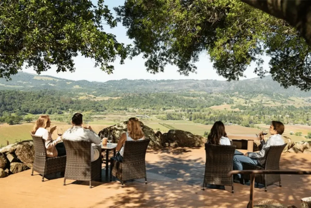 people tasting wine