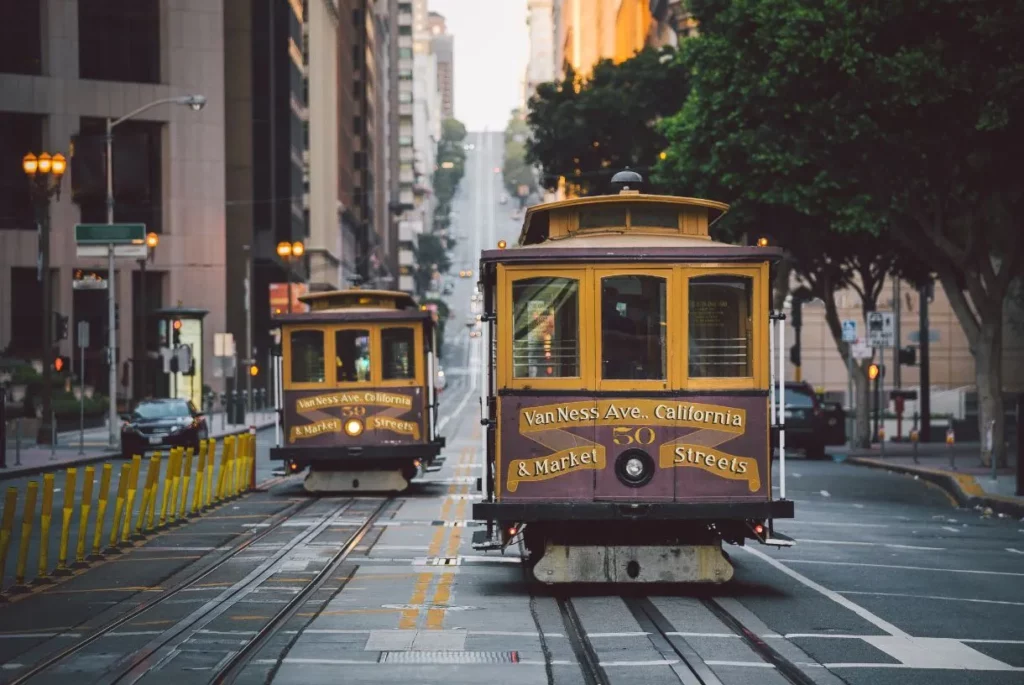 famous san francisco's streetcars 