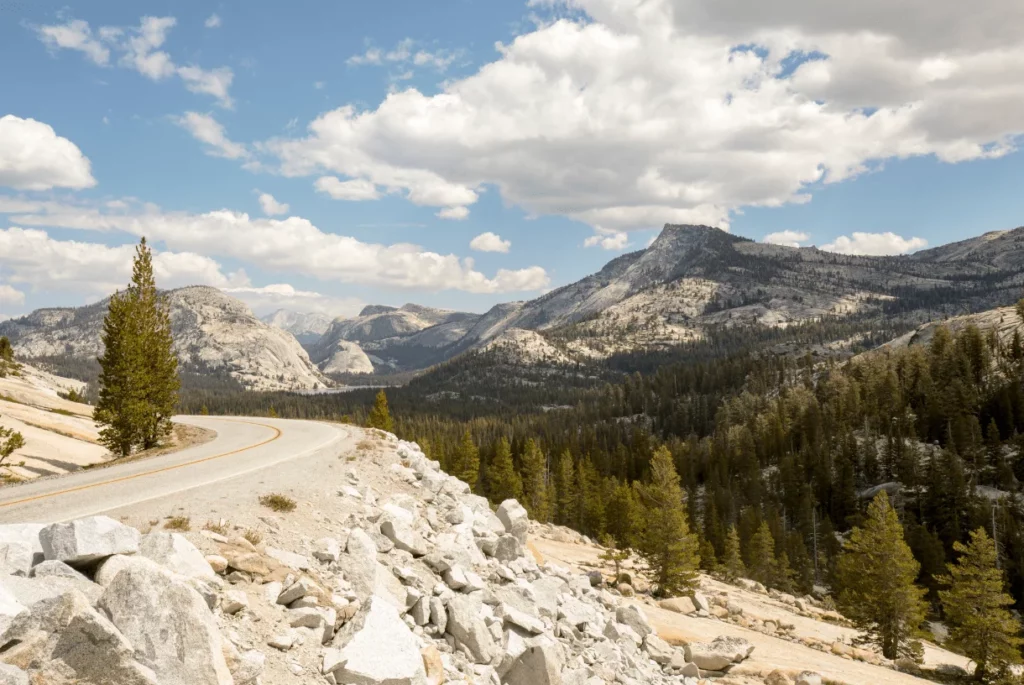 view of yosemite valley  from olmstead point 