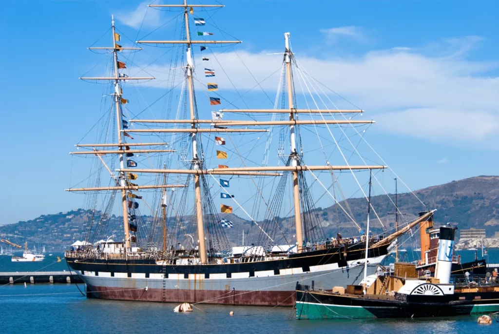 Pirate ship docked at San Francisco Maritime National Historical Park