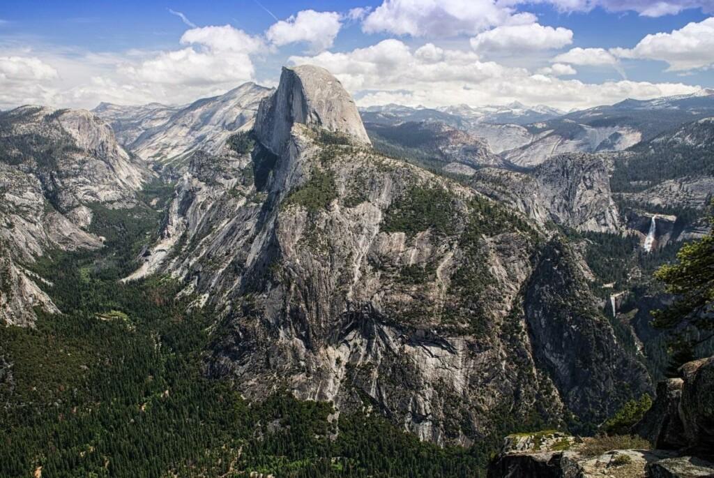 half dome view from the distance