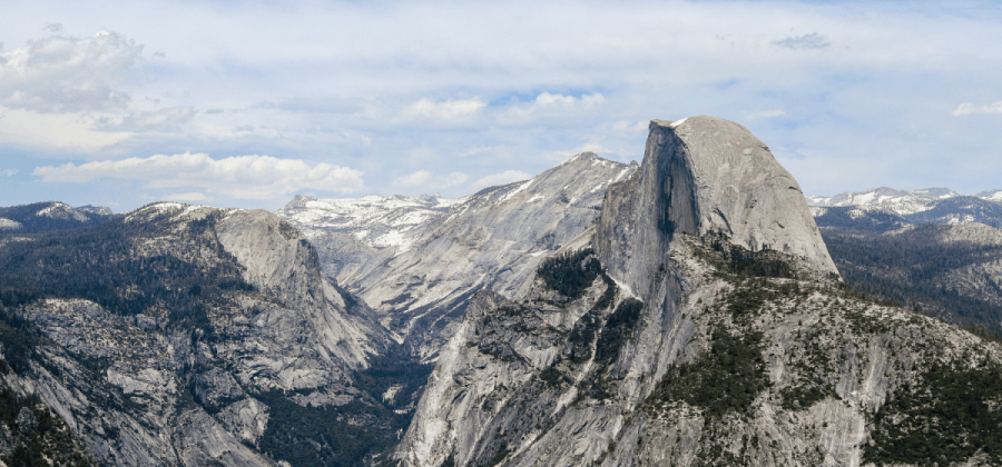 half dome vista from the glacier point overlook 