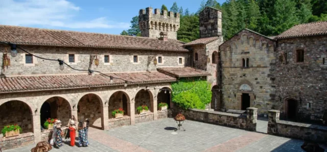 Courtyard view of Castello di Amorosa