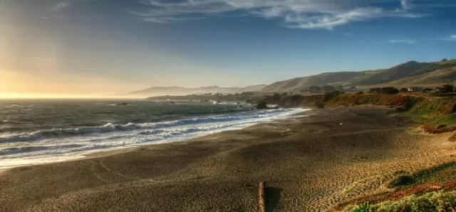 beach waves on the shore 