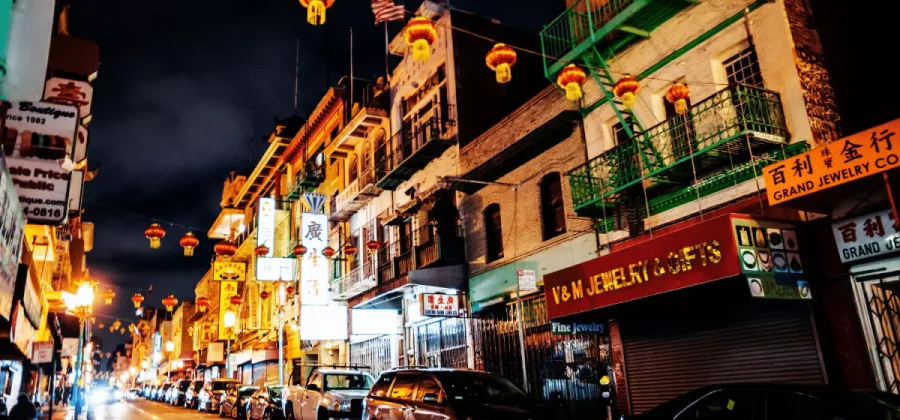 chinatown at night