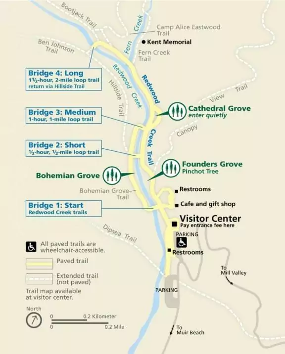 muir woods national monument map