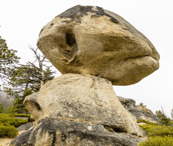 balancing rock at Lake Tahoe