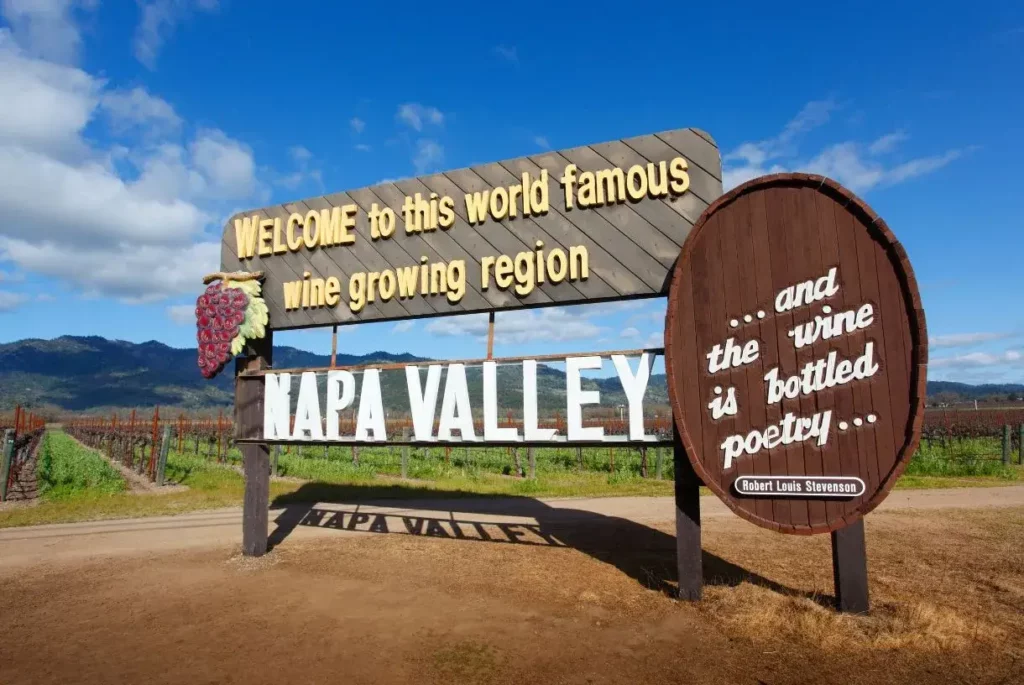 Napa Valley welcome sign