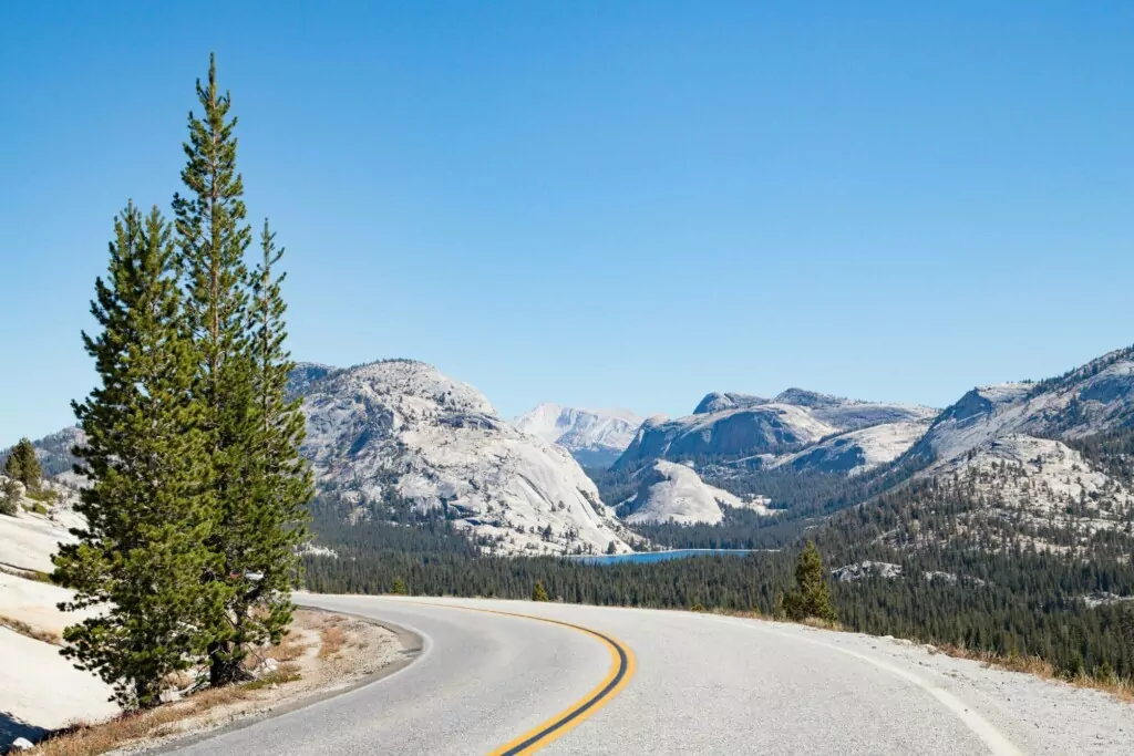 road photo on the way to yosemite 